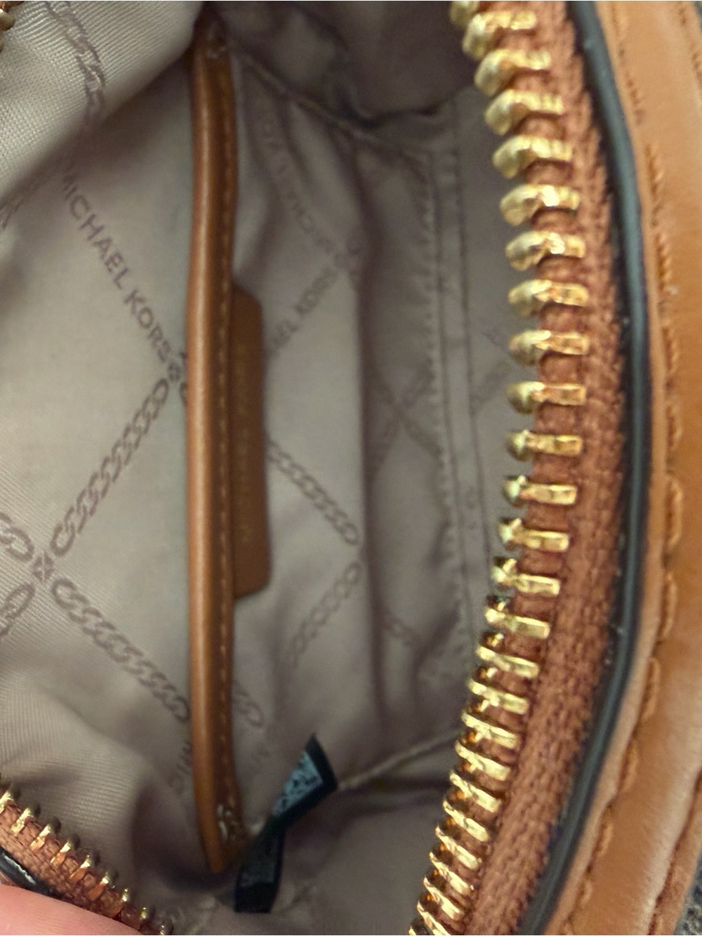 Michael Kors Brown/Tan Logo Bedford Legacy extra small with Gold Hardware - Picture 11 of 11